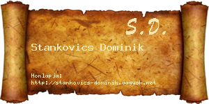 Stankovics Dominik névjegykártya