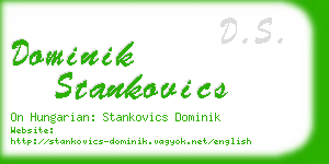 dominik stankovics business card